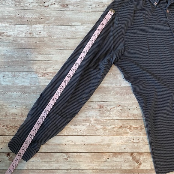 Playboy Pinstripe Button Down Dress Shirt Medium - Picture 6 of 7